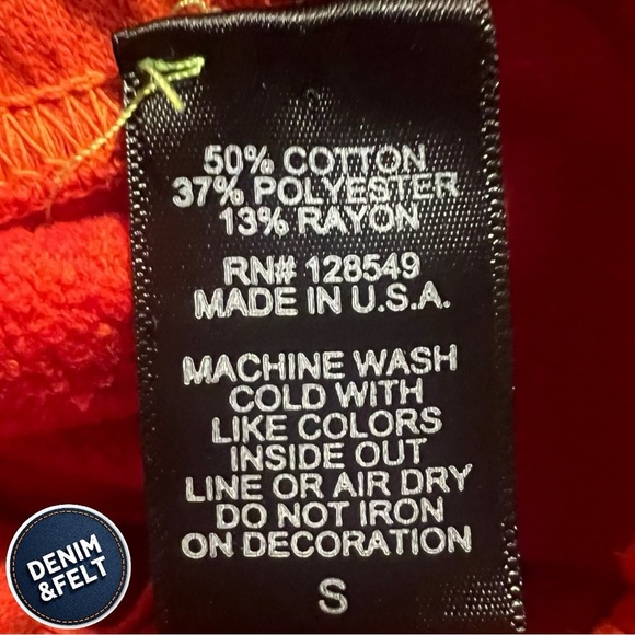 Aviator Nation Unisex Bolt Print Sweatpants/Joggers | Orange w/ Blue Bolt | EUC! - Picture 12 of 13